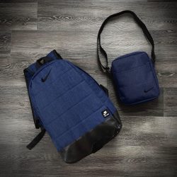 Комплект twix рюкзак + барсетка intruder nike синий меланж (1/ 1591613487)