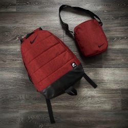 Комплект twix рюкзак + барсетка intruder nike красный меланж (1/ 1593005291)